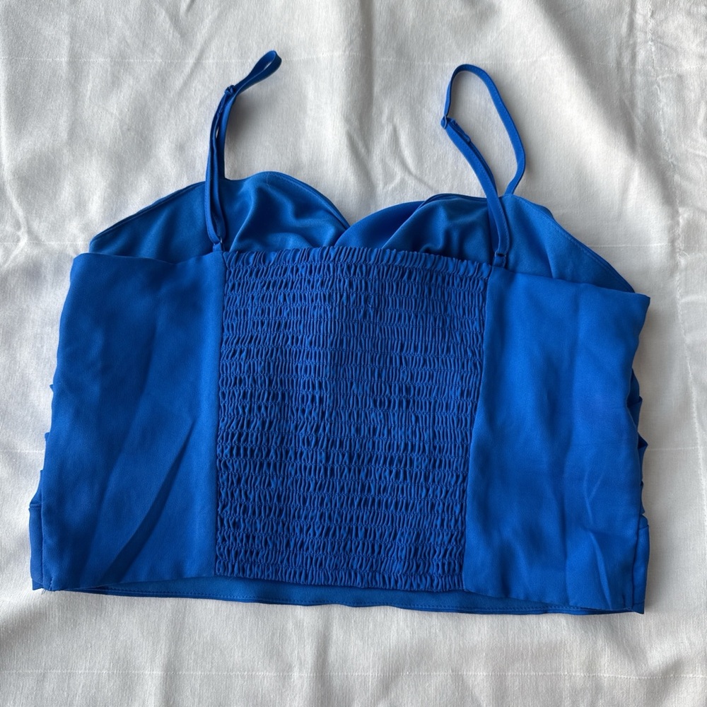 Express Vibrant Blue Twist-Front Cami - Picture 2 of 3